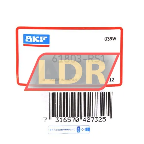 SKF 61803-RS1 ürün fotoğrafı 2