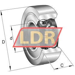 INA LR201-RRU rulman resim 3