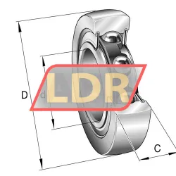 INA LR206-X-2RS rulman resim 3